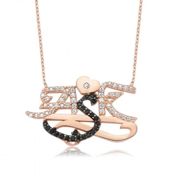 925 Ayar Gümüş Aşk Yazılı Kadın Gümüş Kolye PT0461126 (599599)