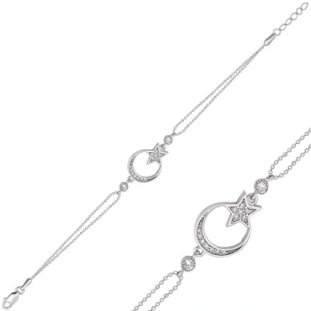 Byhodi 925 Ayar Gümüş Ay Yıldız Bileklik BR0460296 (599599)