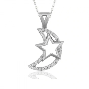 Byhodi 925 Ayar Gümüş Ay Yıldız Kadın Gümüş Kolye PND47138276 (599599)