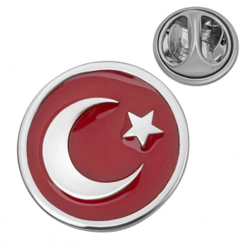 Byhodi 925 Ayar Gümüş Ay Yıldız Rozet T8673 (599599)