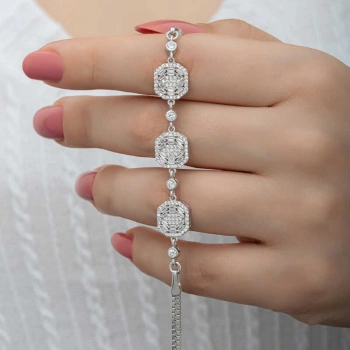 Byhodi 925 Ayar Gümüş Baget Kadın Bileklik T8494 (599599)
