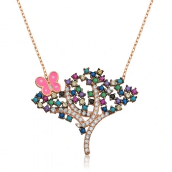 925 Ayar Gümüş Bahar Ağacı Kadın Gümüş Kolye PT26109175 (599599)