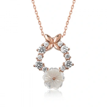 Byhodi 925 Ayar Gümüş Bahar Çiçeği Kadın Gümüş Kolye T5206 (599599)