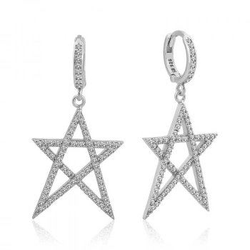 Byhodi 925 Ayar Gümüş Beyaz Yıldız Bayan Küpe T4353 (599599)