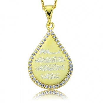 Byhodi 925 Ayar Gümüş Damla Nazar Duası Kadın Gümüş Kolye PT2610252 (599599)