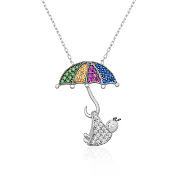 Byhodi 925 Ayar Gümüş Doğan Bebek Gümüş Kolye T6203 (599599)