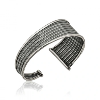 Byhodi 925 Ayar Gümüş Eskitme Desenli Bilezik T6117 (599599)