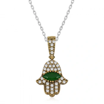 Byhodi 925 Ayar Gümüş Fatma Eli Otantik Bayan Gümüş Kolye T5963 (599599)