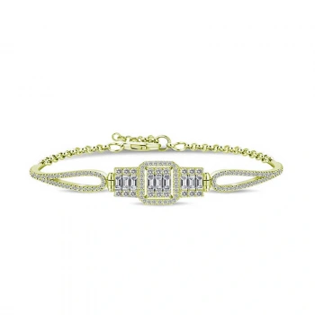 Byhodi ​925 Ayar Gümüş Gold Baget Bileklik T4867 (599599)