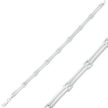 Byhodi 925 Ayar Gümüş İki Sıra Erkek Bileklik BR0460354 (599599)