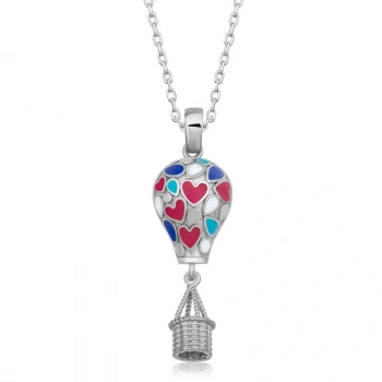 Byhodi 925 Ayar Gümüş Kalpli Kapadokya Balon Kadın Gümüş Kolye T6991 (599599)