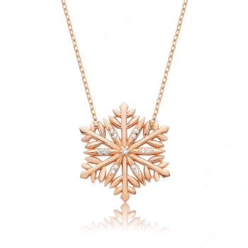 925 Ayar Gümüş Kar Tanesi Kadın Gümüş Kolye PT2610273 (599599)