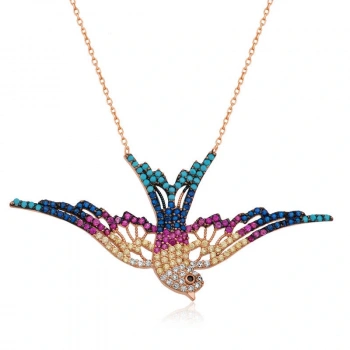 925 Ayar Gümüş Kırlangıç Kadın Gümüş Kolye PT2610820 (599599)