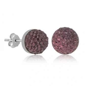 Byhodi 925 Ayar Gümüş Kristal Çivili Kadın Küpe T6931 (599599)