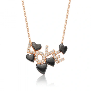 Byhodi 925 Ayar Gümüş Love Yazılı Kalpli Kadın Gümüş Kolye PT2610291 (599599)