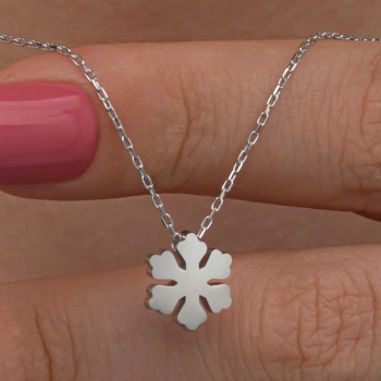 Byhodi 925 Ayar Gümüş Minimal Kar Tanesi Kadın Kolye T8656 (599599)