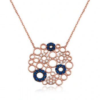 Byhodi 925 Ayar Gümüş Mozaik Yuvarlak Kadın Gümüş Kolye PT2610916 (599599)