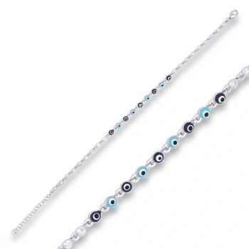 Byhodi ​925 Ayar Gümüş Nazar Boncuklu Bileklik T5950 (599599)