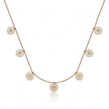 925 Ayar Gümüş Papatya Şans Kadın Gümüş Kolye T6922 (599599)