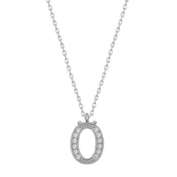 Byhodi 925 Ayar Gümüş Rodyum Kaplama Ö Harfi Kadın Gümüş Kolye T6693 (599599)