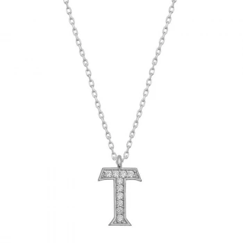 Byhodi 925 Ayar Gümüş Rodyum Kaplama T Harfi Kadın Gümüş Kolye T6698 (599599)