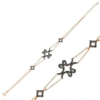 Byhodi 925 Ayar Gümüş Rose Dört Vavlı Bileklik BR0460277 (599599)