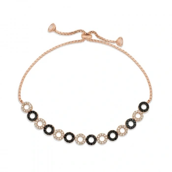 Byhodi 925 Ayar Gümüş Rose Halka Asansör Bileklik T4474 (599599)