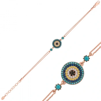 Byhodi 925 Ayar Gümüş Rose Nazar Bileklik T5460 (599599)