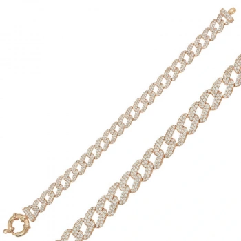 Byhodi 925 Ayar Gümüş Rose Taşlı Gurmet Bileklik T5868 (599599)