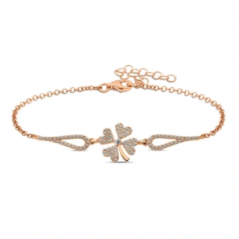 Byhodi 925 Ayar Gümüş Rose Yonca Bileklik T5244 (599599)