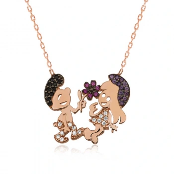 Byhodi 925 Ayar Gümüş Şirinler Kadın Gümüş Kolye PT2610668 (599599)