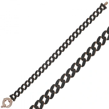 Byhodi 925 Ayar Gümüş Siyah Taşlı Gurmet Bileklik T5857 (599599)