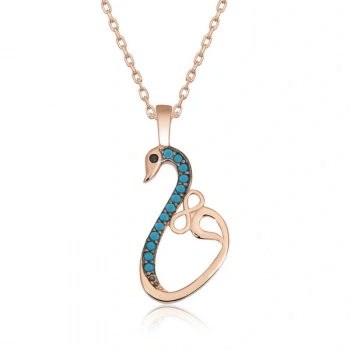 Byhodi 925 Ayar Gümüş Sonsuzluk Kadın Kuğu Gümüş Kolye T6713 (599599)