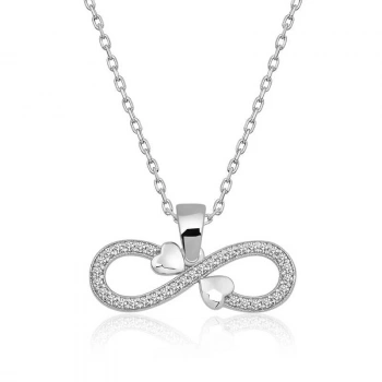 925 Ayar Gümüş Sonsuzluk Kalpler Kadın Gümüş Kolye T5441 (599599)