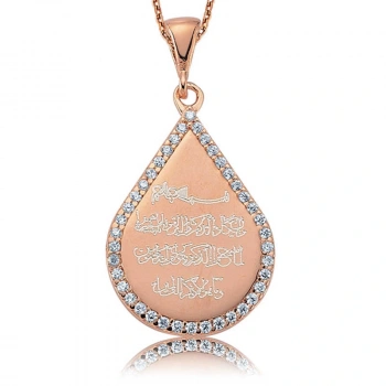 Byhodi 925 Ayar Gümüş Taşlı Nazar Duası Kadın Gümüş Kolye PT2610253 (599599)