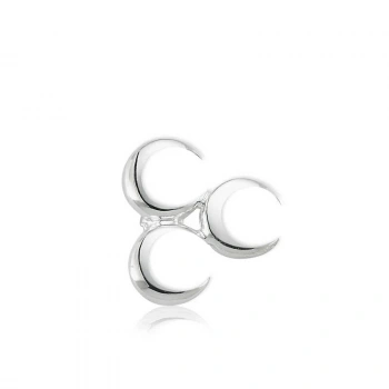 Byhodi 925 Ayar Gümüş Üç Hilal Rozet BRS98121017 (599599)