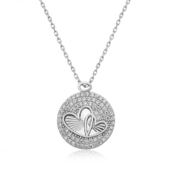 Byhodi 925 Ayar Gümüş Zirkon Taşlı İki Kalp Kadın Gümüş Kolye T4521 (599599)