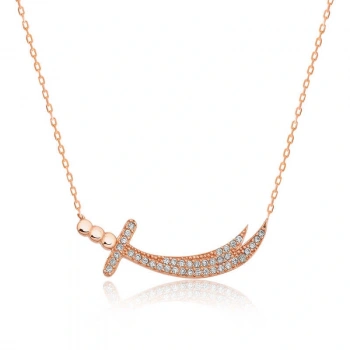 Byhodi 925 Ayar Gümüş Zülfikar Kılıcı Kadın Gümüş Kolye PT2610617 (599599)