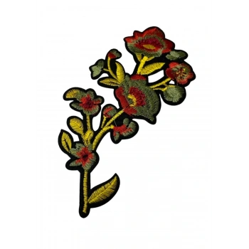 Aplike Ütü İle Yapışan Büyük Çiçek Sarı Arma 12x6 cm