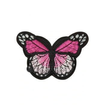 Aplike Ütü İle Yapışan Kelebek Pembe Arma 7x5 cm
