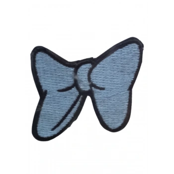 Aplike Ütü İle Yapışan Küçük Kelebek Mavi Arma 2x3 cm