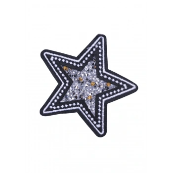 Aplike Ütü İle Yapışan Taşlı Yıldız Arma 5 cm