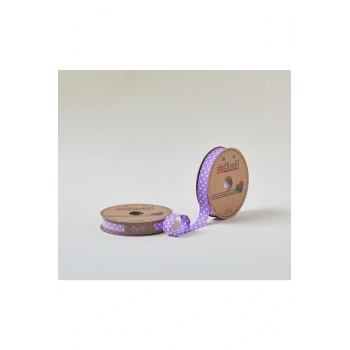 Biye Büyük Puanlı Katlı A18 Mor 2 cm 25 Metre %65 Koton %35 Polyester