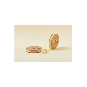 Biye Çiçekli Katlı A03 Sarı 2 cm 25 Metre %65 Koton %35 Polyester