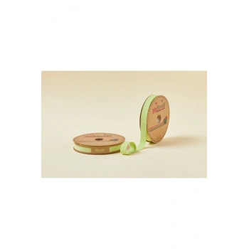 Biye Koton Katlı D31 Fıstık Yeşili 2 cm 25 Metre %65 Koton %35 Polyester