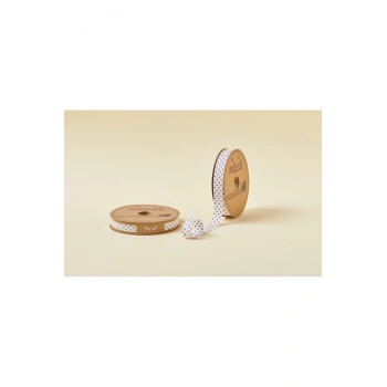 Biye Puanlı Katlı B09 Kahverengi 2 cm 25 Metre %65 Koton %35 Polyester