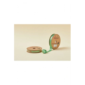 Biye Saten Katlı 026 Yeşil 2 cm 25 Metre %100 Polyester