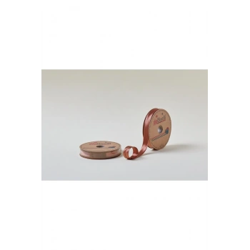 Biye Saten Katlı 064 Kahverengi 2 cm 25 Metre %100 Polyester