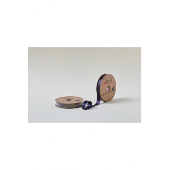 Biye Saten Katlı 071 Koyu Füme 2 cm 25 Metre %100 Polyester