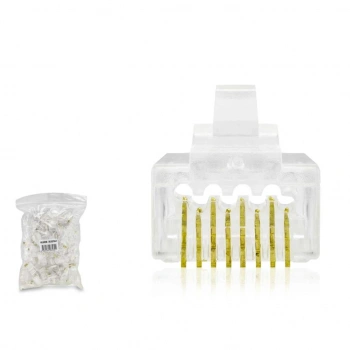 Byhodi Cat6 Konnektör Ez Rj45 Delikli 100Lü Paket Şeffaf HDX5063 (599599)